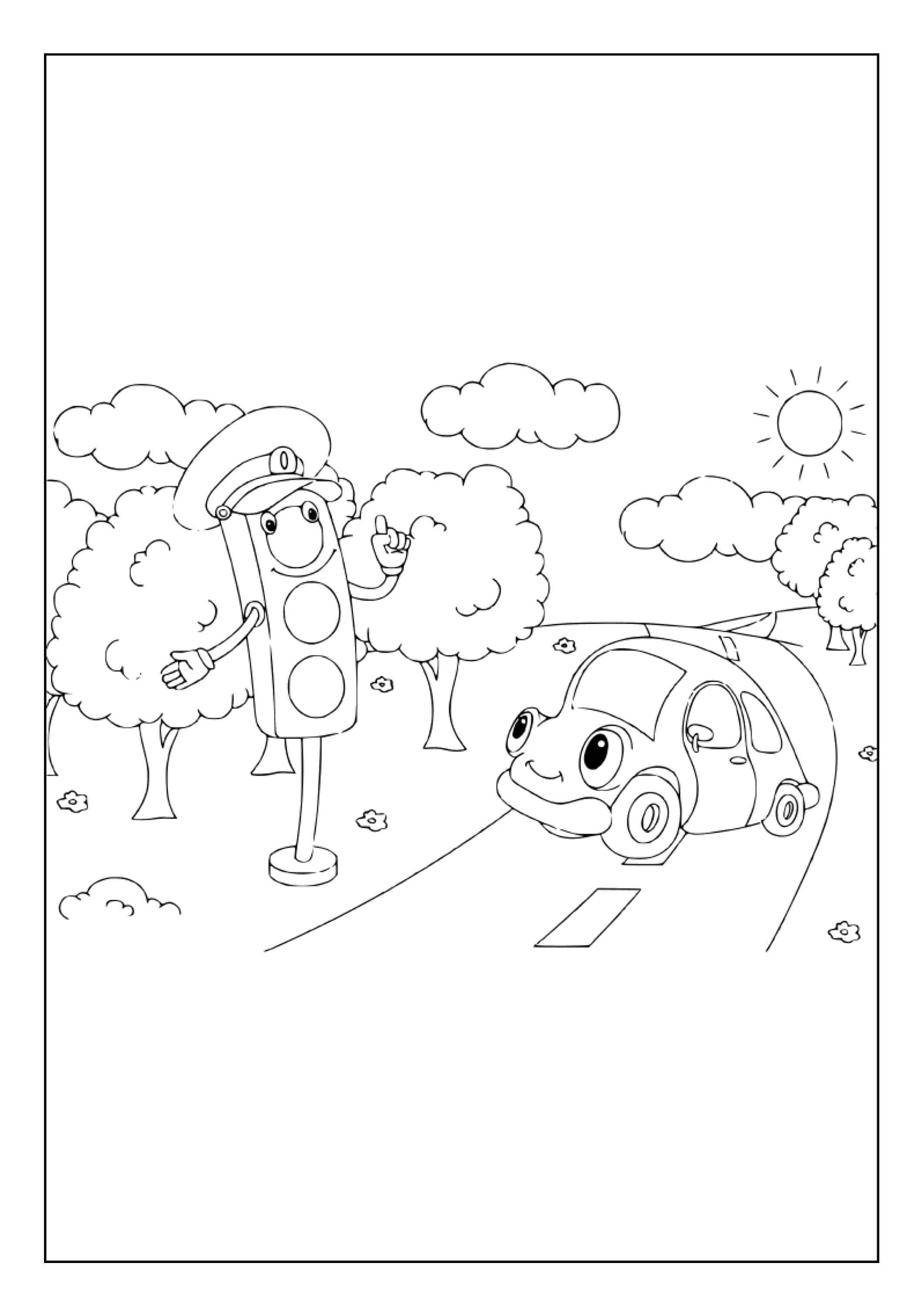 Printable Traffic Lights Coloring Pages for Kids and Adults 40 Pages Printable Traffic Lights Coloring Pages for Kids and Adults 40 Pages