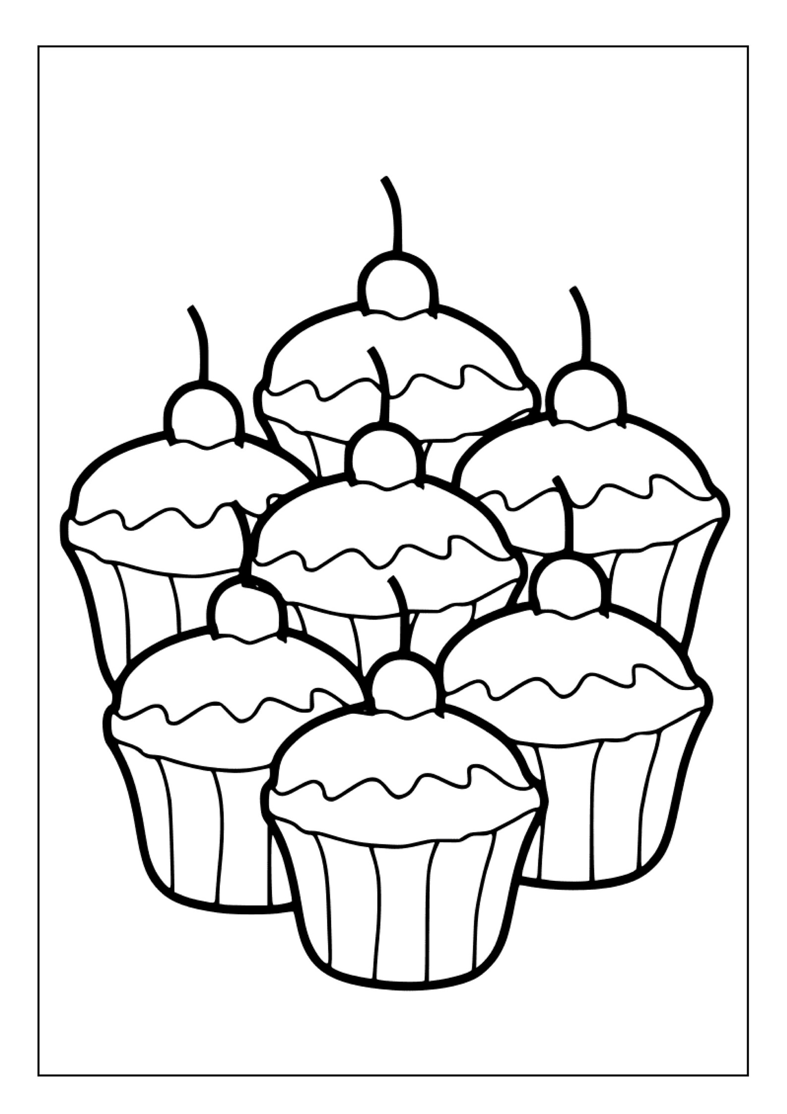 Printable Cupcake Coloring Pages for Kids and Adults | 50 Pages ...