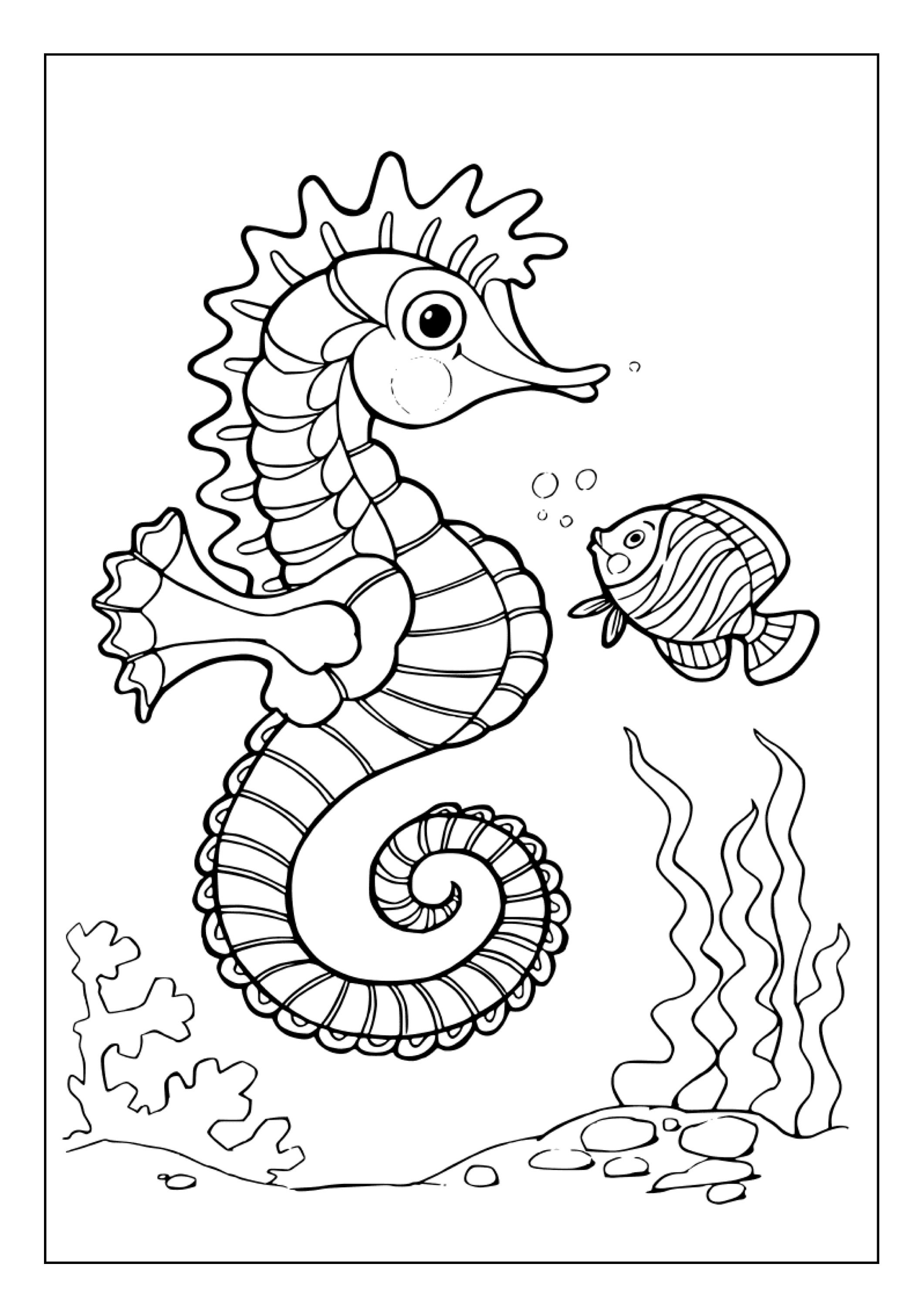 Printable Ocean Coloring Pages for Kids and Adults | 80 Pages | Instant ...