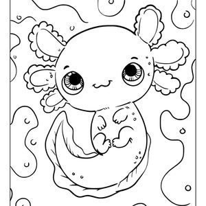 Printable Axolotl Coloring Pages for Kids and Adults | 85 Pages | Instant Digital Download PDF ...