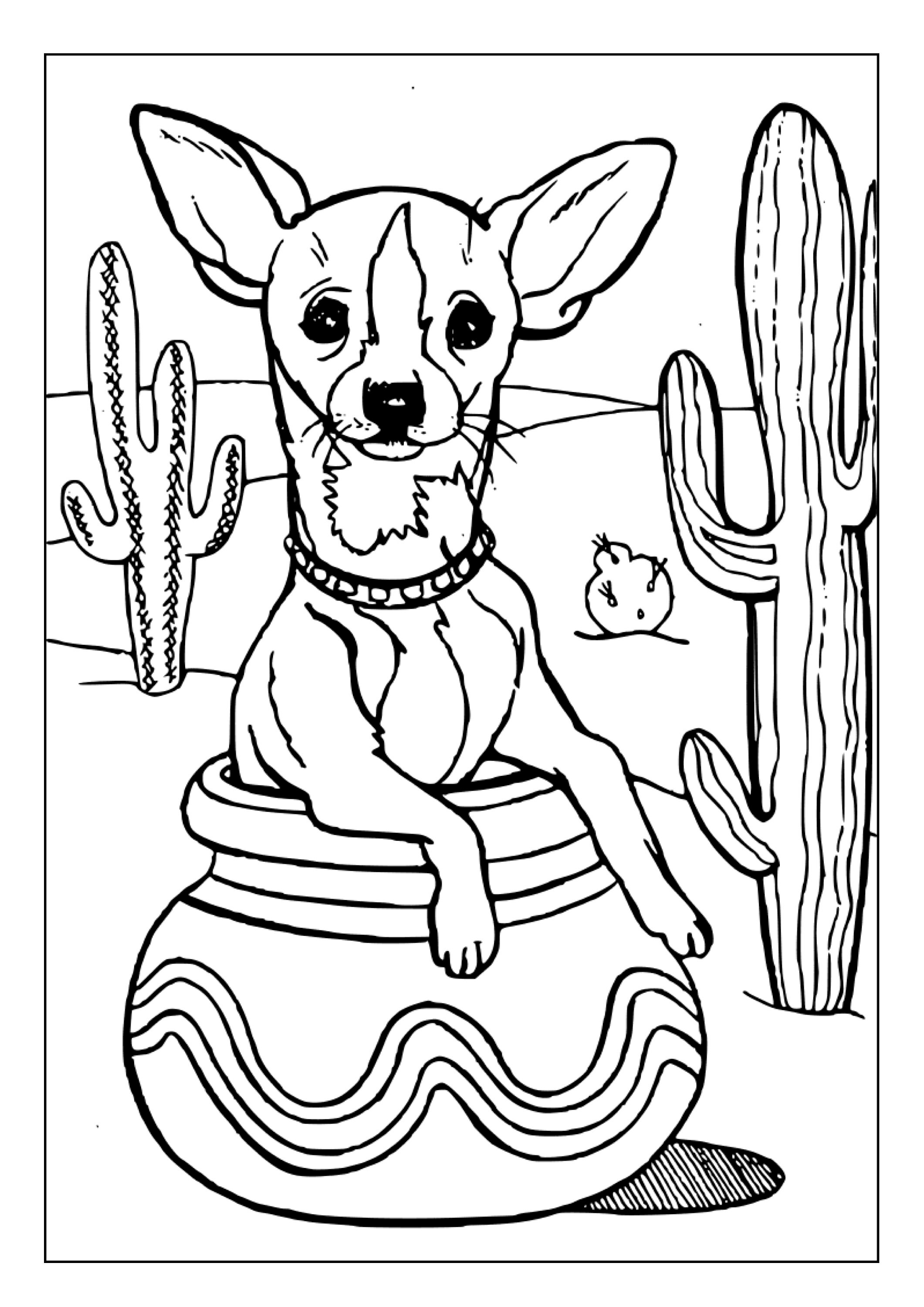 Printable Chihuahua Coloring Pages for Kids and Adults 35 Pages Instant ...