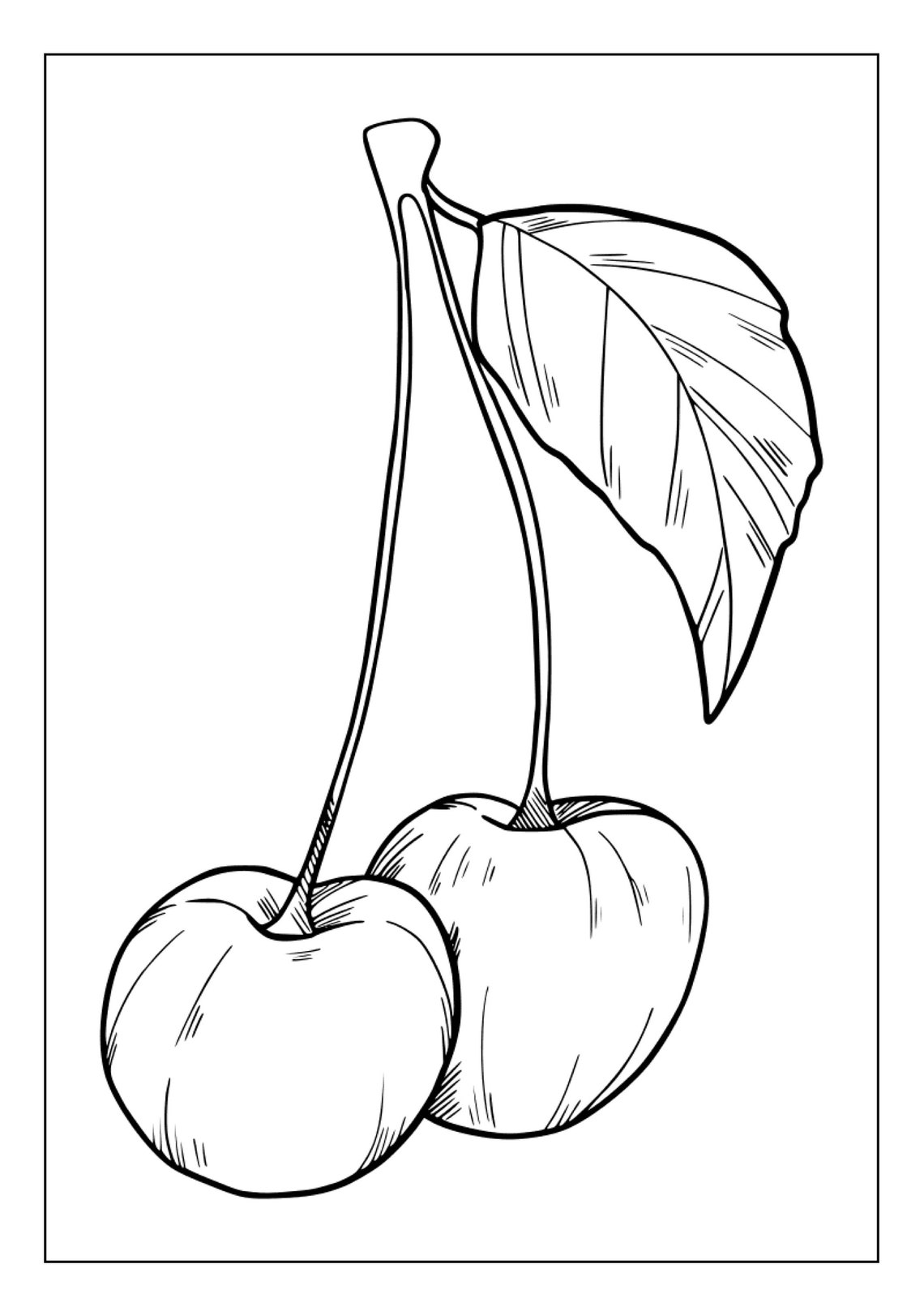  Foto zu Ausmalbilder Kirschen zum Ausdrucken für Kinder & Erwachsene 35 Seiten 
