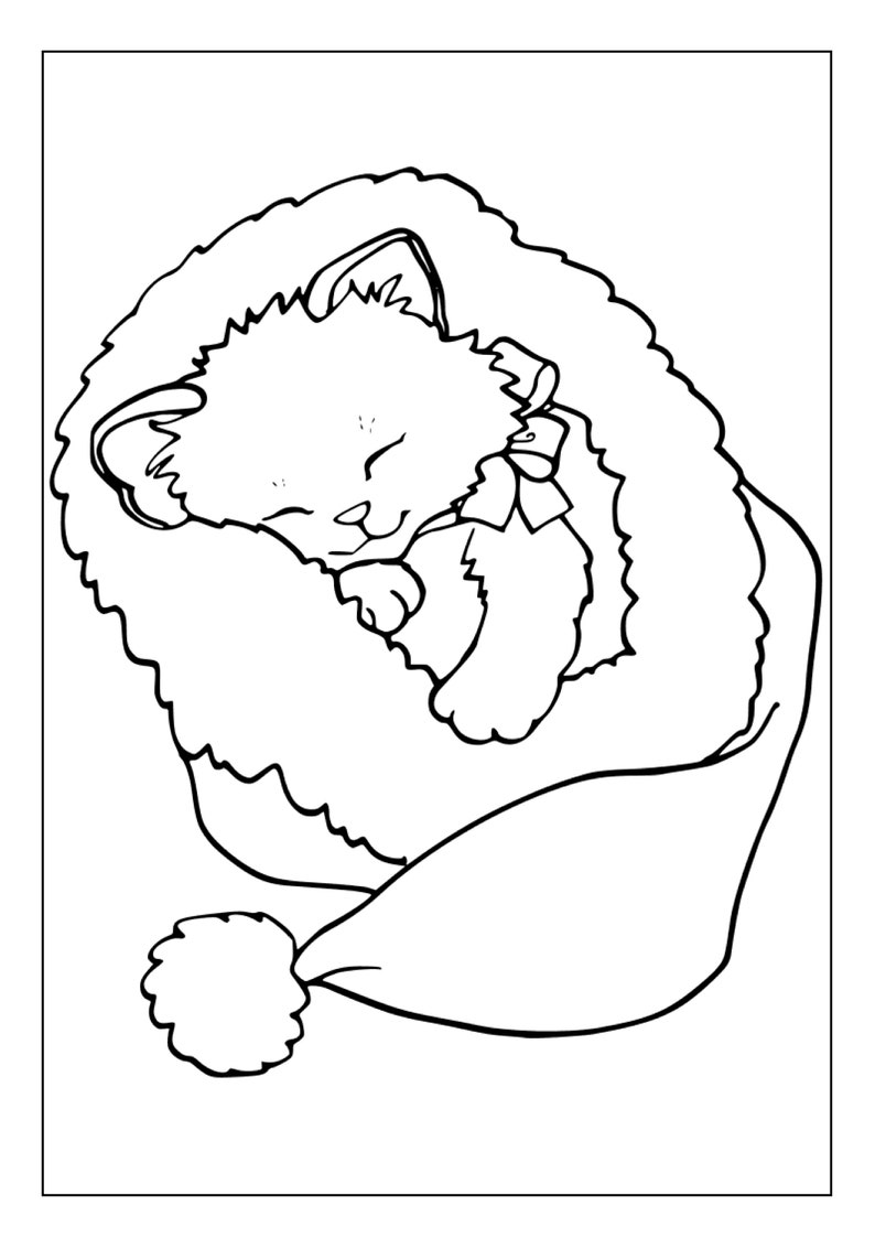 printable-christmas-cat-coloring-pages-for-kids-adults-90-pages-instant-digital-download-pdf