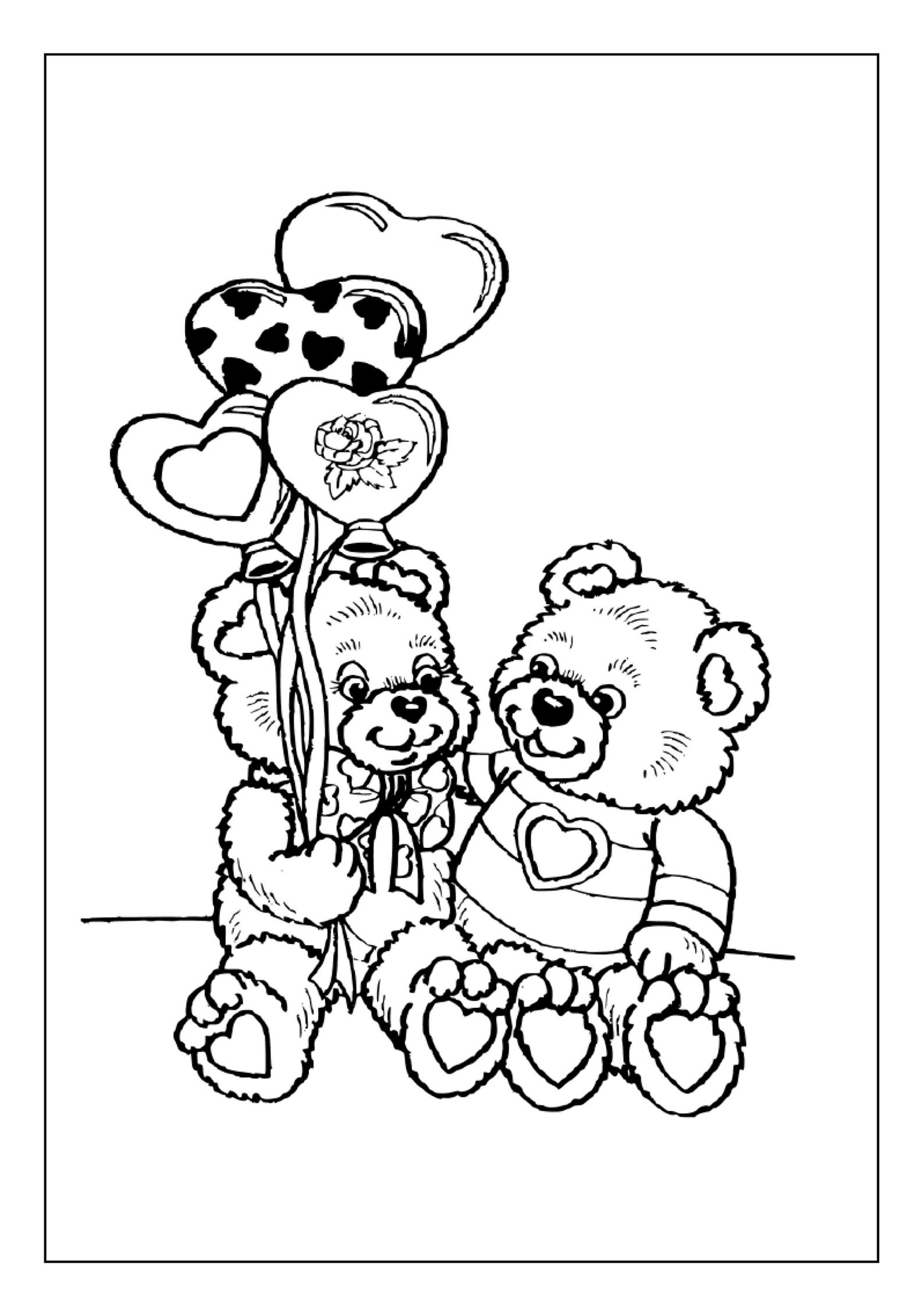 Printable Teddy Bear Coloring Pages for Kids and Adults 90 Pages ...