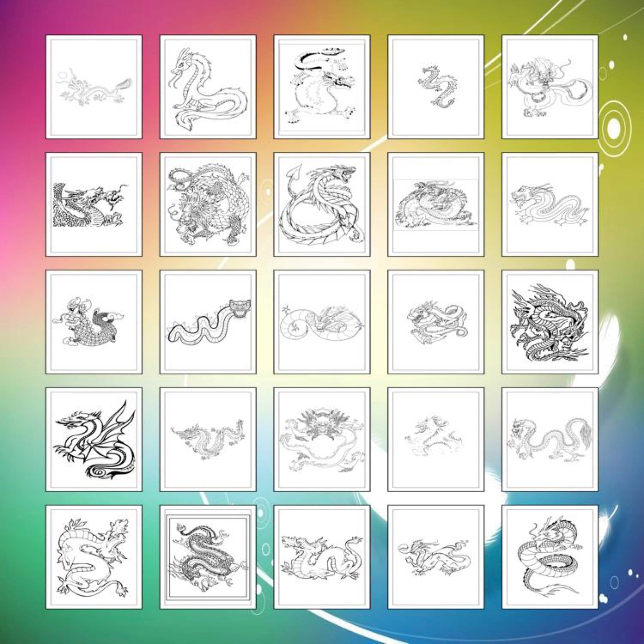 Afdrukbare Chinese draak kleurplaten voor kinderen en volwassenen | 90  pagina's | Direct digitaal downloaden | Pdf | Afdrukbare schattige  kleurplaten - Etsy België, image size:2250x2250