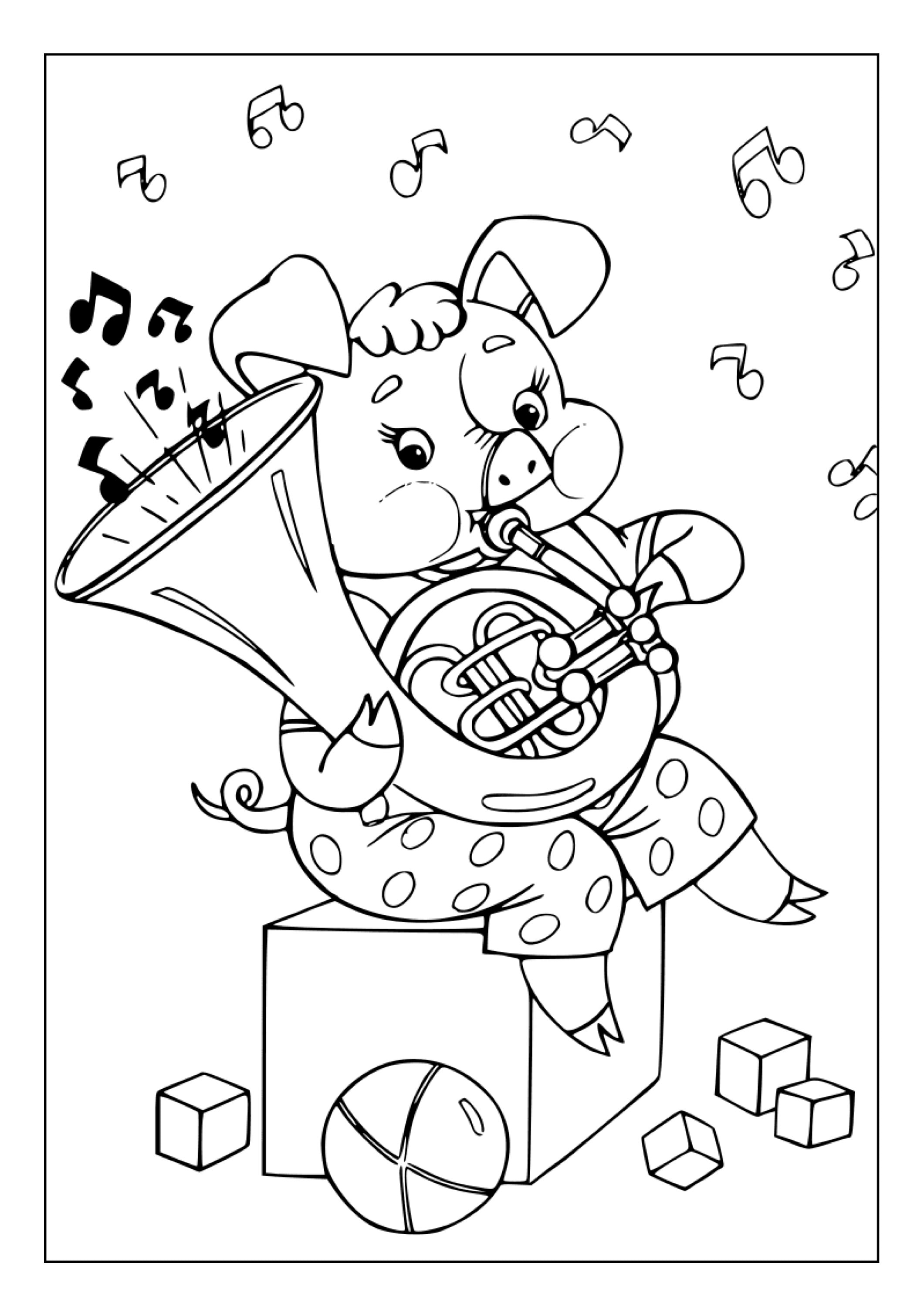 Music Coloring Pages For Kids Printable