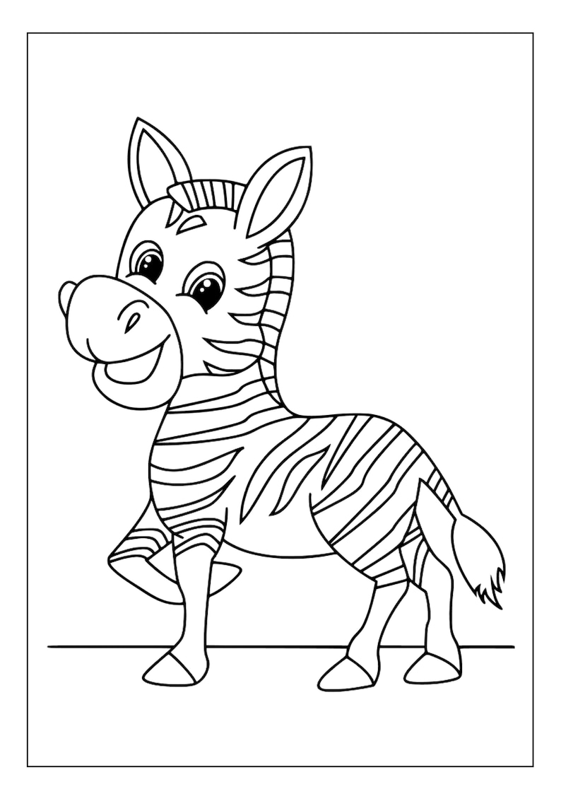 Printable Zebra Coloring Pages for Kids & Adults 35 Pages Instant ...