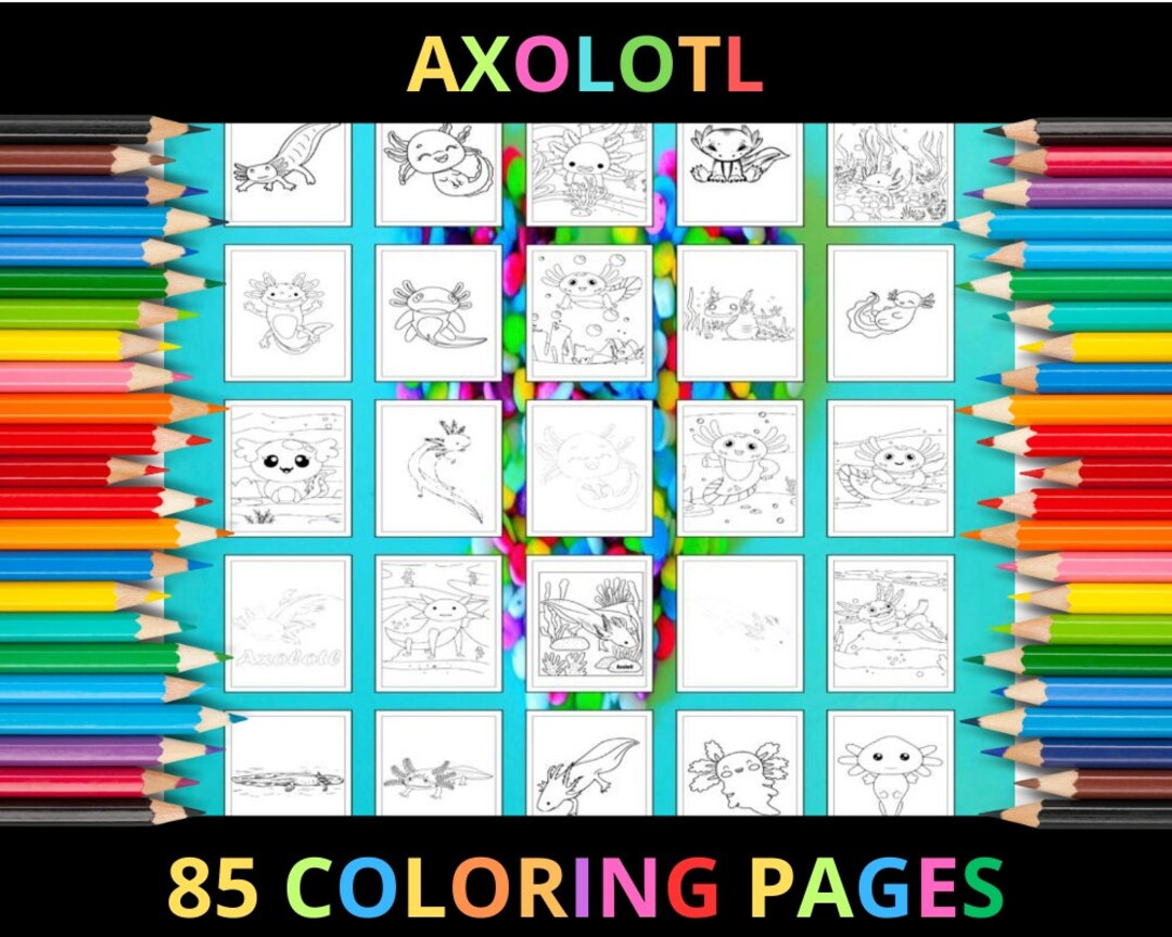 Printable Axolotl Coloring Pages for Kids and Adults | 85 Pages