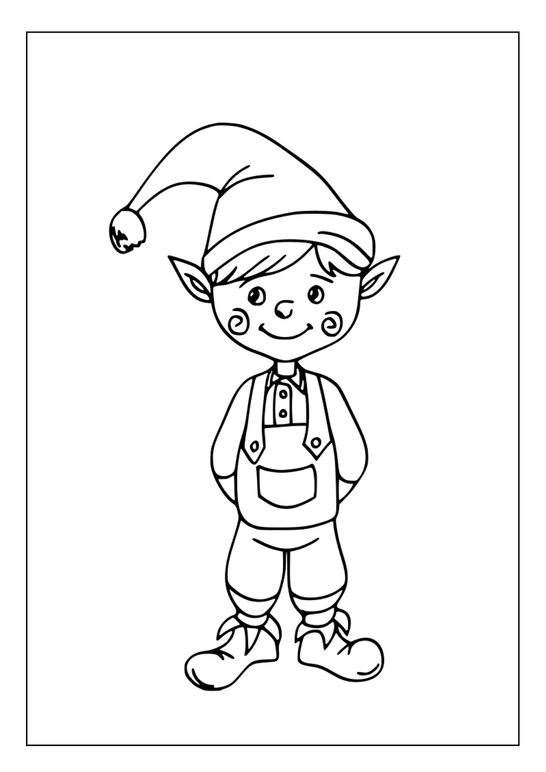 Printable Elf Coloring Pages for Kids and Adults 100 Pages Instant