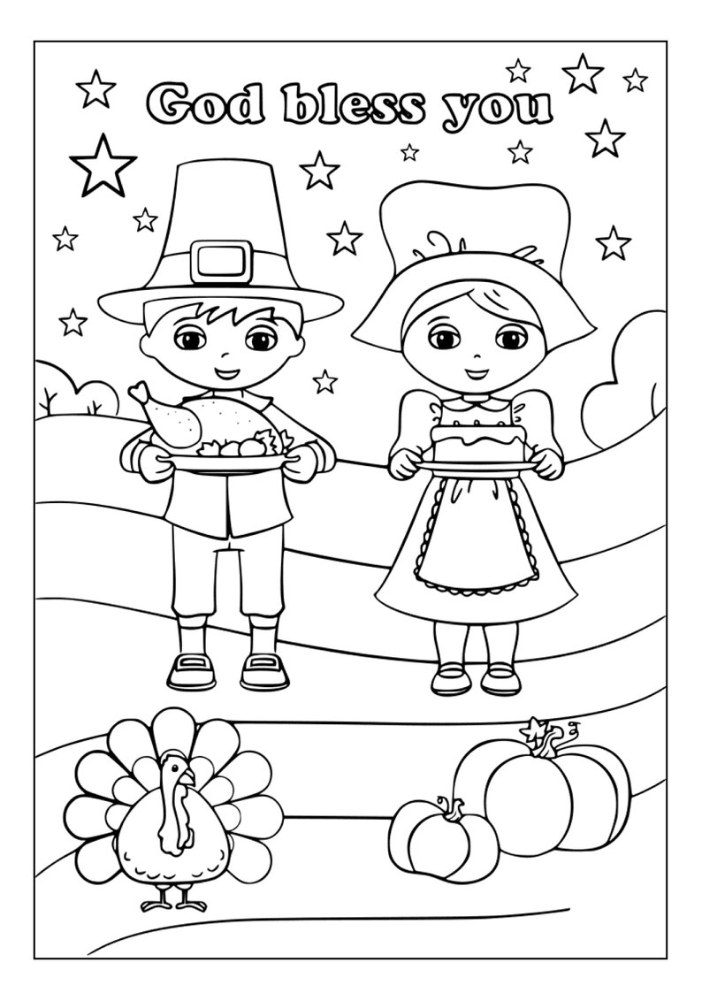 Printable Thanksgiving Coloring Pages for Kids and Adults | 50 Pages ...