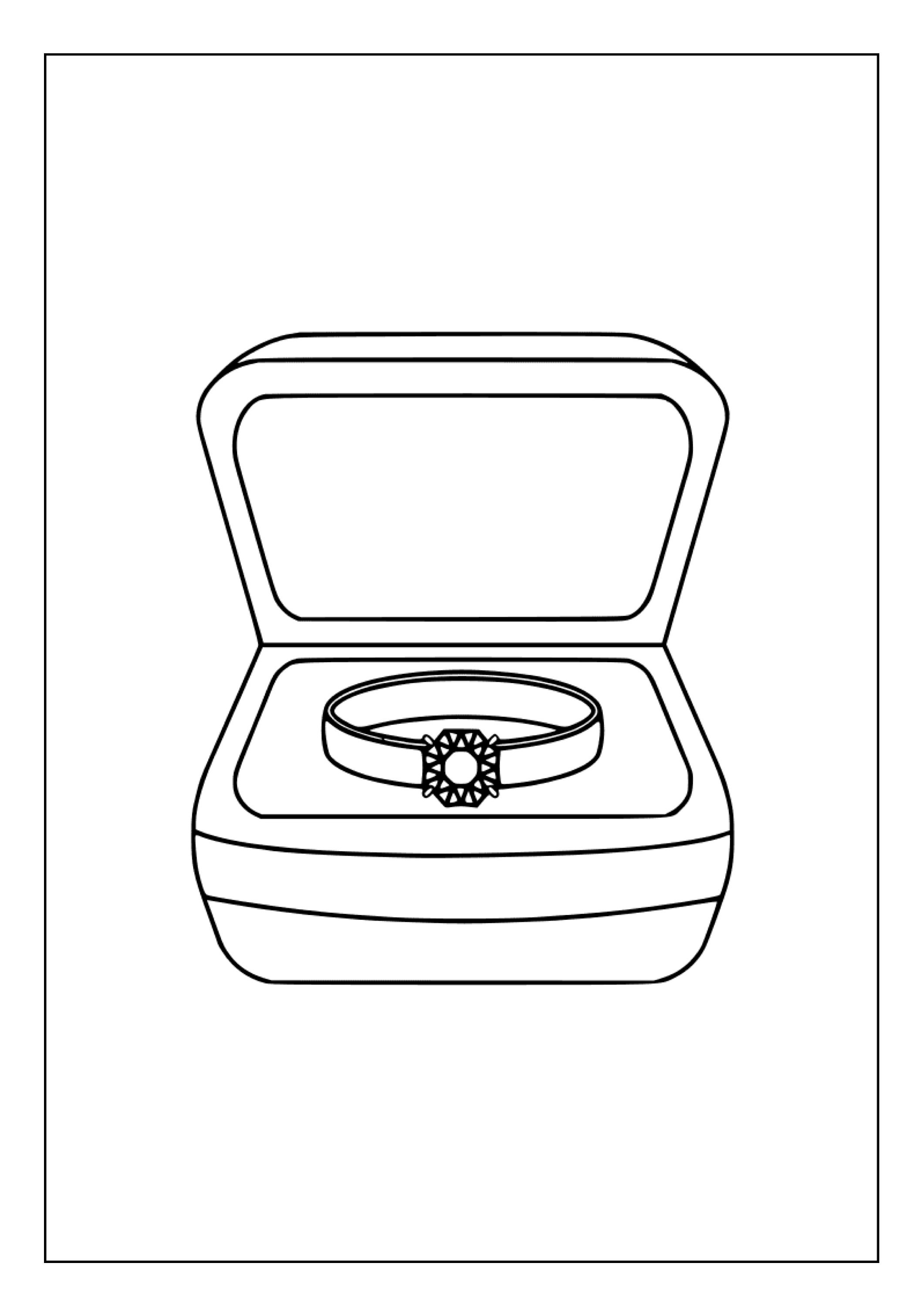 Printable Ring Coloring Pages for Kids & Adults | 25 Pages | Instant ...