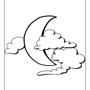 Printable Cloud Coloring Pages for Kids and Adults | 70 Pages | Instant ...