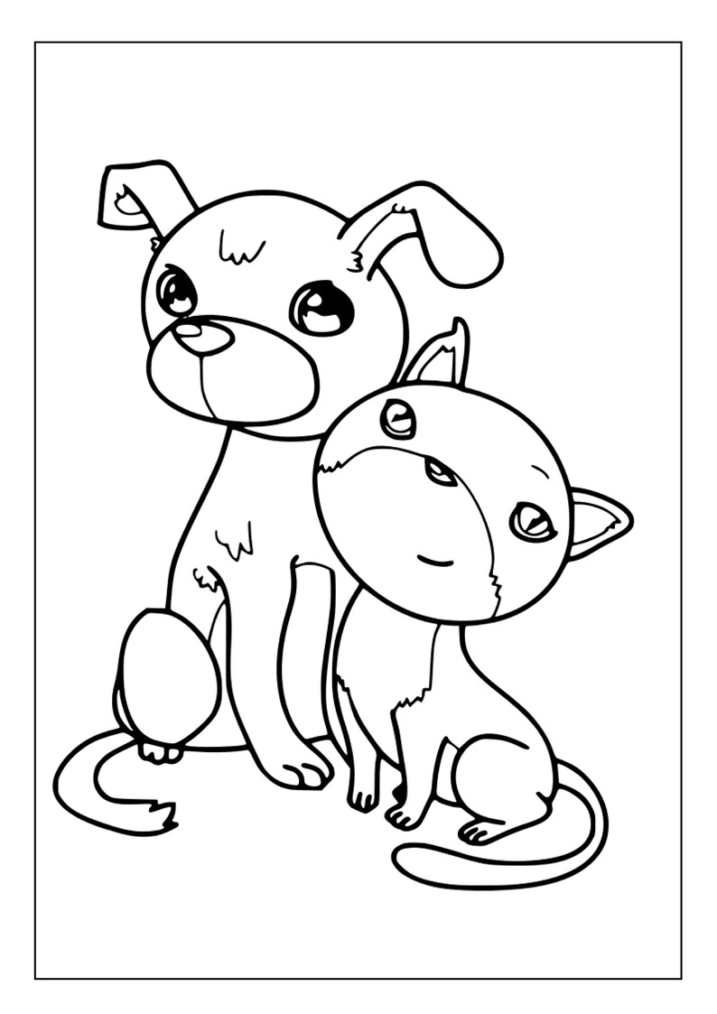 Printable Dogs and Cats Coloring - Il 794xN.5097483484 7at2