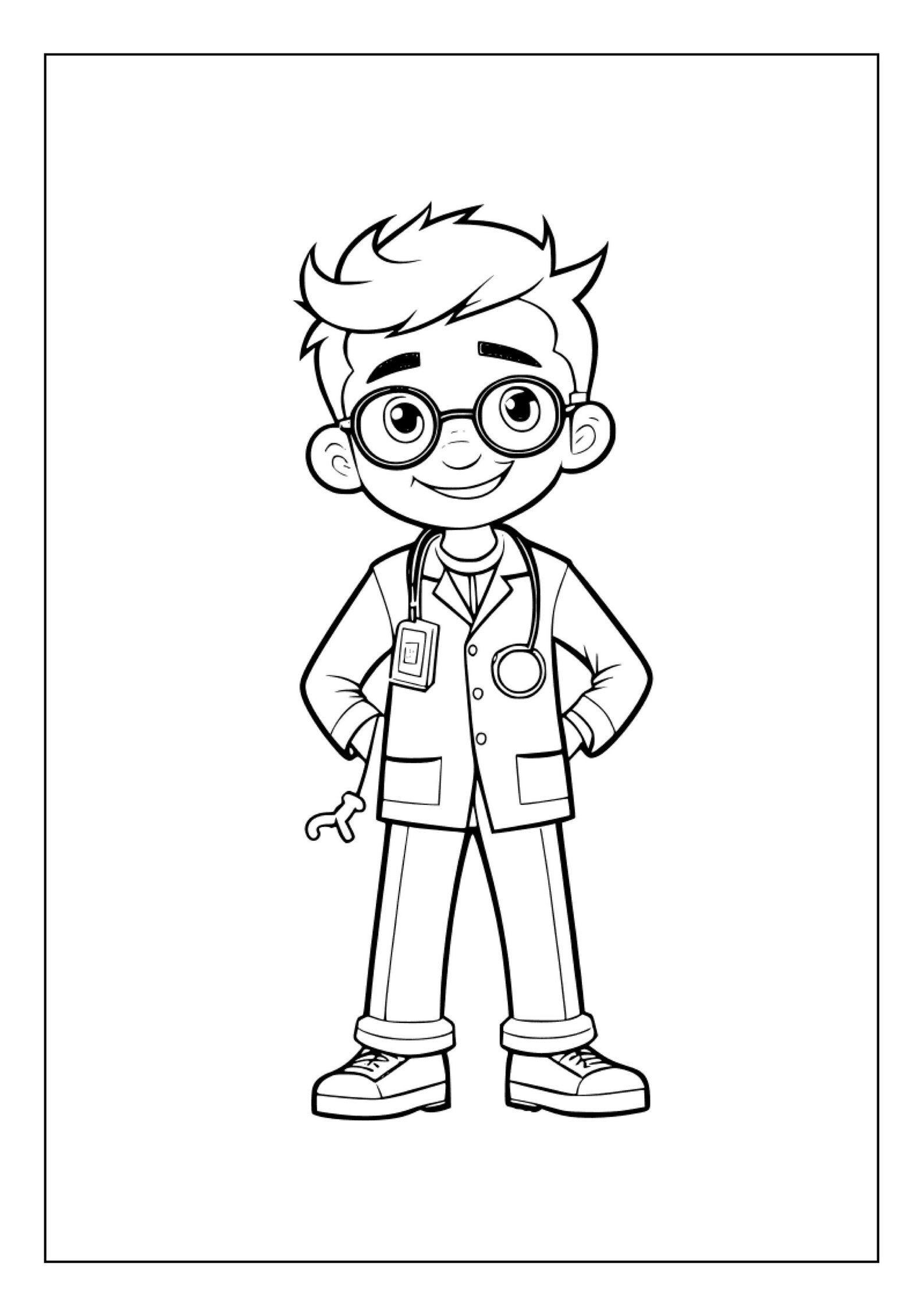 Printable Doctor Coloring Pages for Kids & Adults | 45 Pages | Digital ...