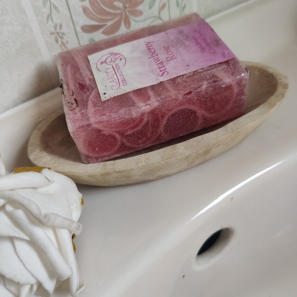 Rustic farmhouse bathroom wooden soap dish