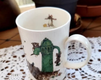 Dunoon Alley Cats Vintage England Tasse aus feinem Knochen Porzellan