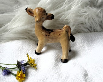 Ceramic Brown Lamb figurine Vintage 1940s