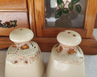 Vintage England stoneware salt and pepper shakers