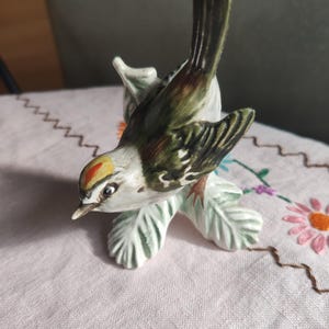 Goebel Firecrest vintage matte ceramic bird figurine
