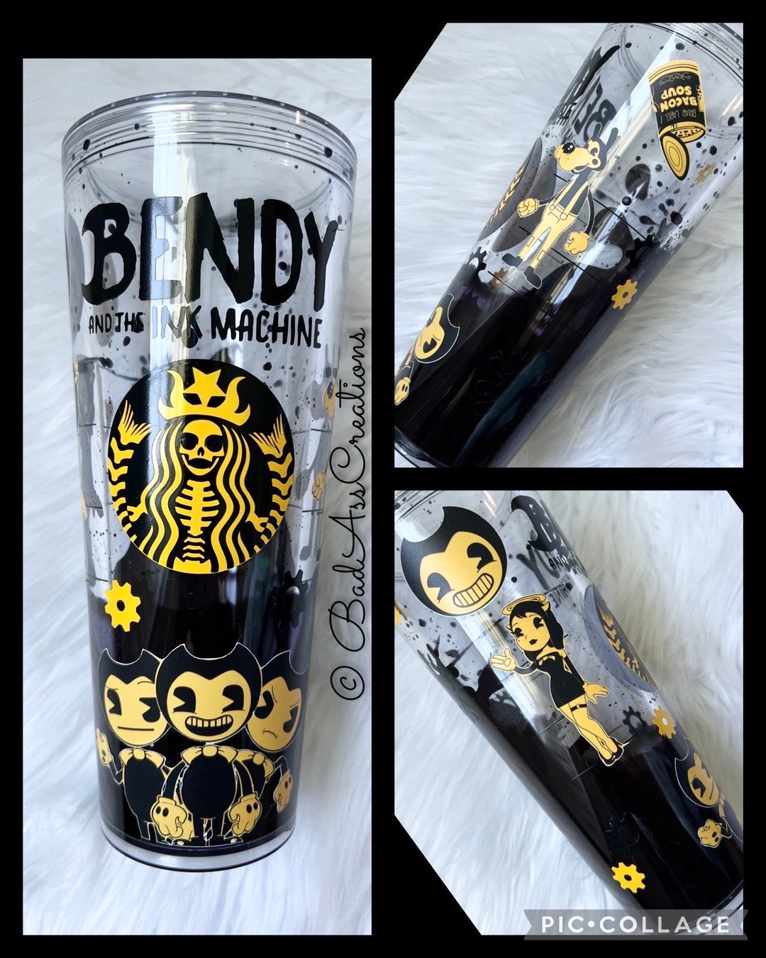 Bendy & the Ink Machine Tumbler 24oz Etsy