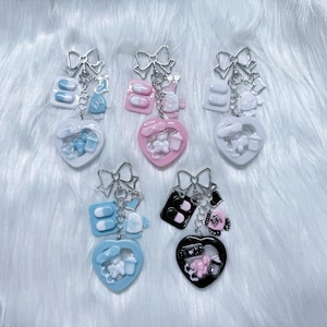 Jirai kei heart shaker bag charm|地雷系|クマ|病みかわいい