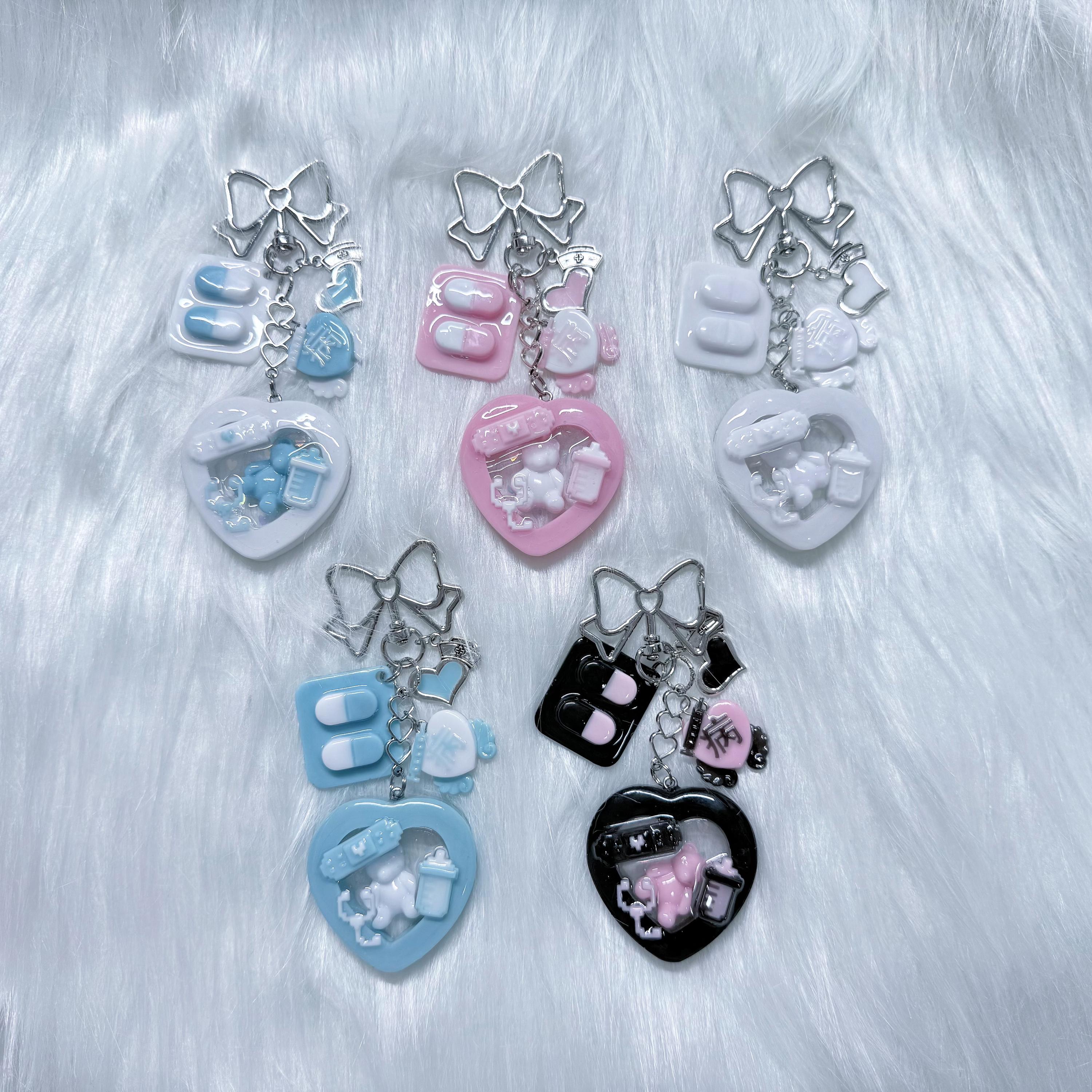 Jirai Kei Heart Shaker Bag Charm|地雷系|クマ|病みかわいい - Etsy