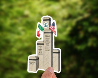 Pacific Crest Trail Southern Terminus Monument Glossy Sticker