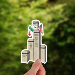 Pacific Crest Trail Zuidelijke Terminus Sticker | Grens VS / Mexico PCT in de buurt van Campo | Glanzend vinyl sticker | 3" / 4" / 5.5"