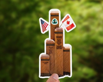 PCT Northern Terminus Monument Sticker | Pacific Crest Trail, US/Canada Border