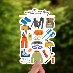 Bergbeklimmen Sticker | Gear Essentials | Bergbeklimmen | Vinyl Glossy Sticker | 3" / 4" / 5.5"