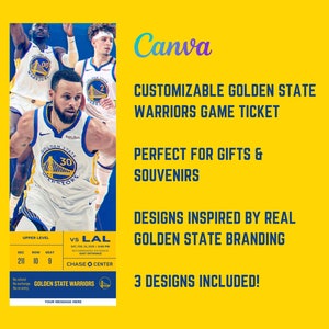 Kundenspezifisches Golden Zustands-Krieger-Karten-Souvenir - Bearbeitbarer digitaler Download für Geschenke und Andenken, perfekt für NBA-Fans