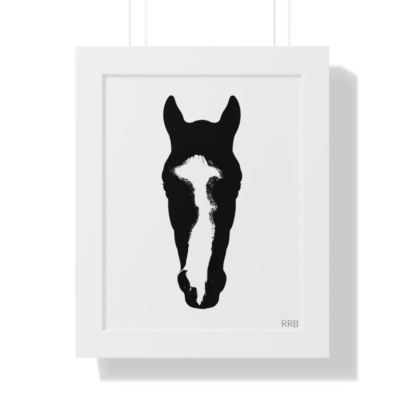 Custom Framed Horse Silhouette Portrait, Custom Art, Horse Wall Art