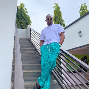 Handmade Tie dye Pants/Loose fit Men’s|Women Joggers/ Adire trousers/ Baggy trousers with drawstring/Gift for him/fall pants/men’s clothing