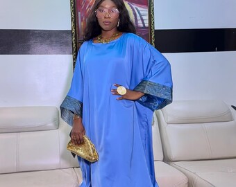 Silk Organza Maxi Kaftan, Plus Size Bubu Dress, Wedding Guest Outfit