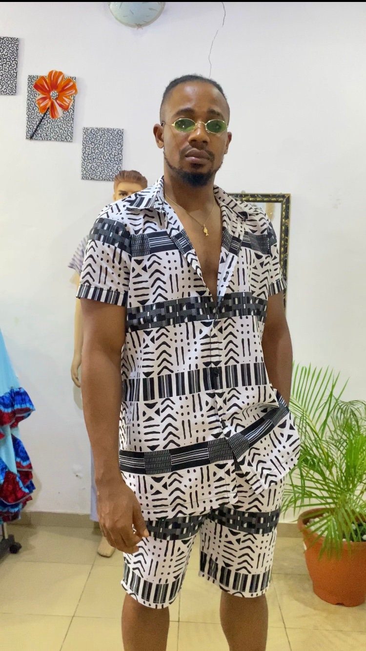 FaustazeClothier Men's Shirt and shorts/Summer Outfit /senator Wear /African Men's clothing/gift for him/Father's Day outfit/Ankara Shirt and Shorts