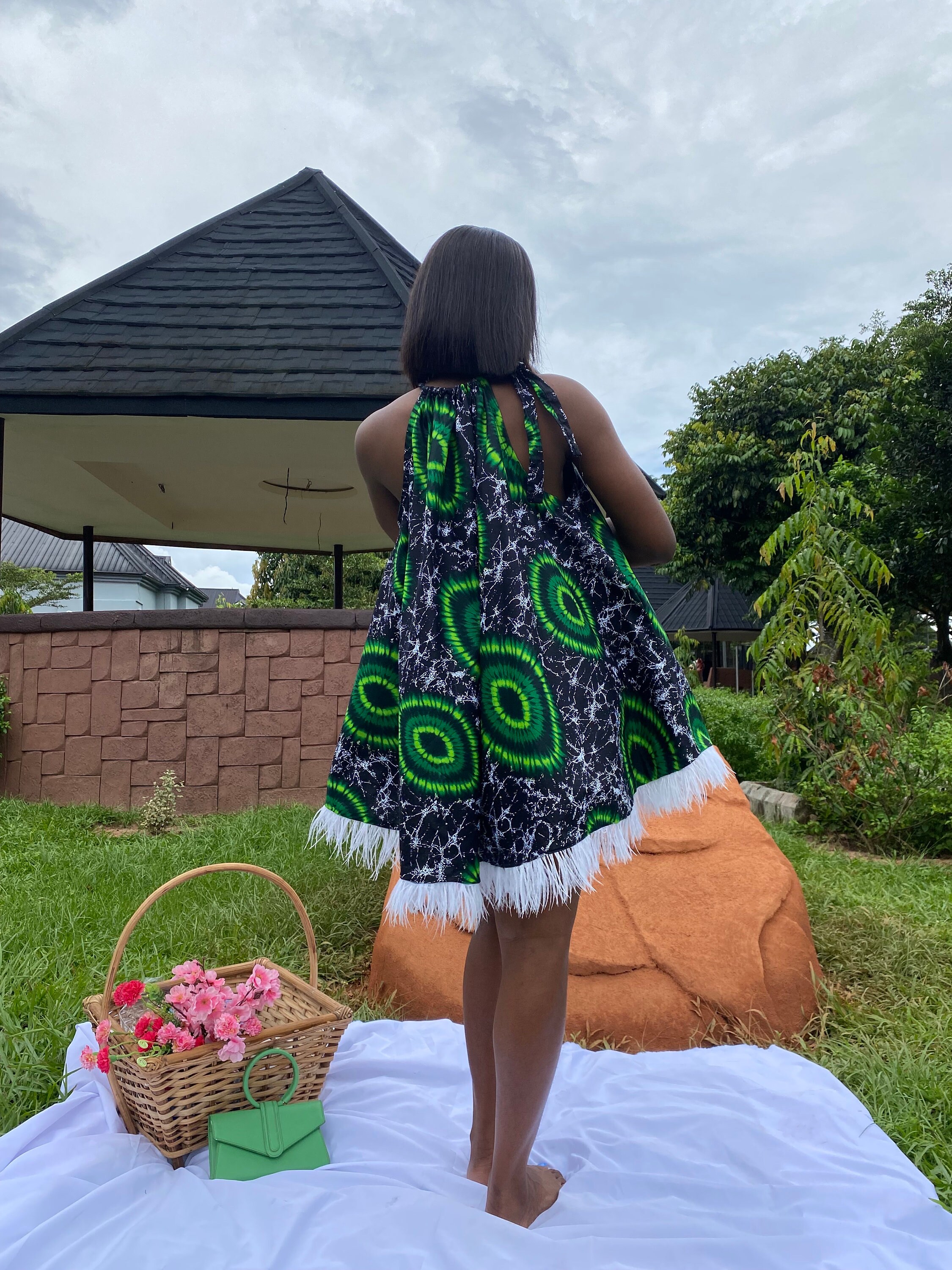 ankara skater dress Omi African Print Ankara Skater Dress