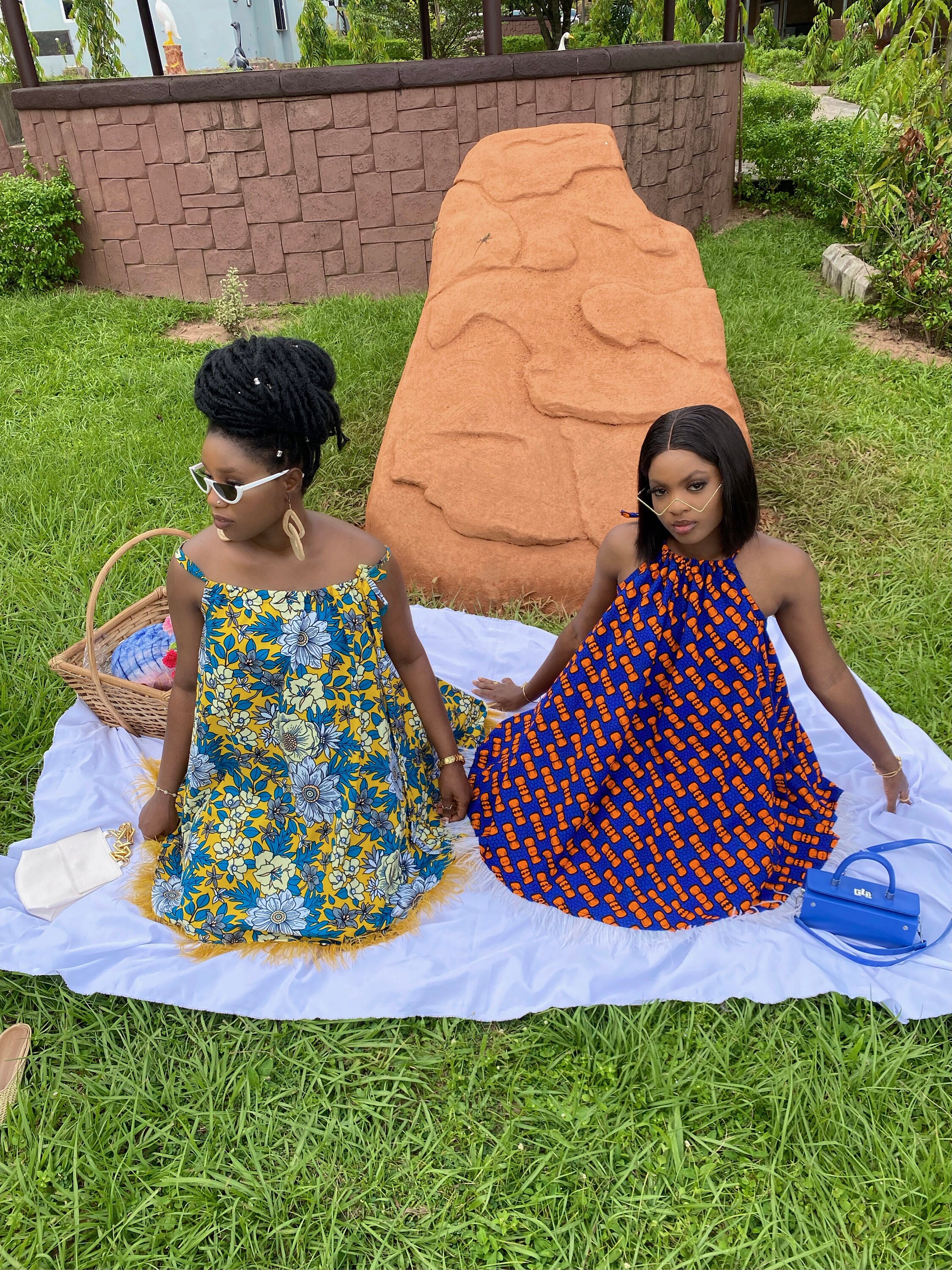 Ankara Halter Mini Dress: African Print Sleeveless Skater Gown