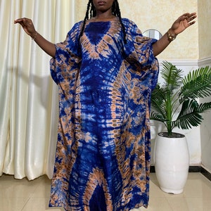 Silk adire bubu with scarf/tie dye belted kaftan/African print boubou/long summer maxi gown/gift for her/plus size women dress/wedding guest