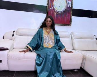Luxury Sueded silk kaftan with Brocade designs, Maxi danshiki bubu for women, Suede Silk and damask kaftan, wedding guest dress,