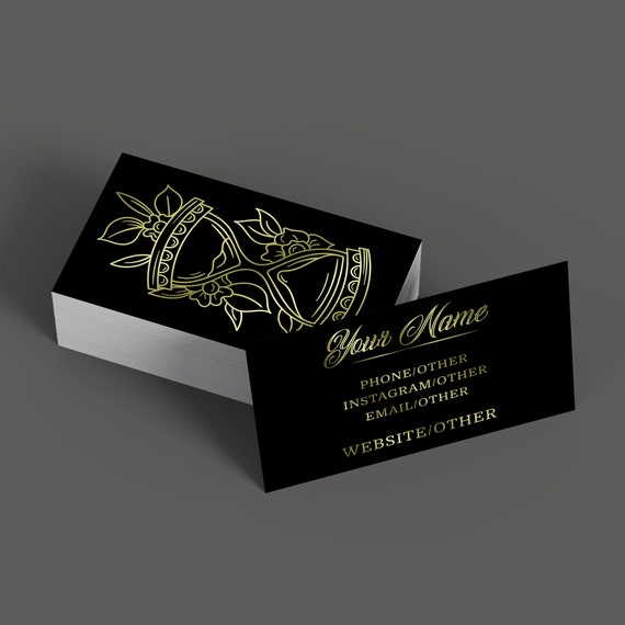 Gold Tattoo Business Cards Tattoo Artist Business Cards Etsy