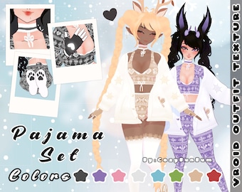 VRoid Outfit Set Pajamas (Instant Download)