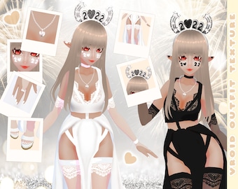 VRoid Outfit Set Happy New Year 2022 Outfit | Vestido de Año Nuevo
