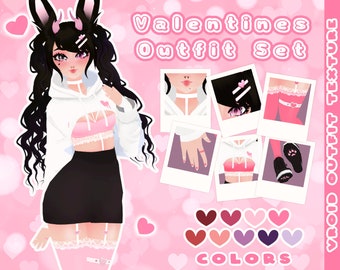 VRoid Texture Set Valentines Day Outfit