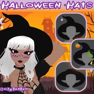 VRoid Halloween Witch Hat Set | Sombrero de Bruja