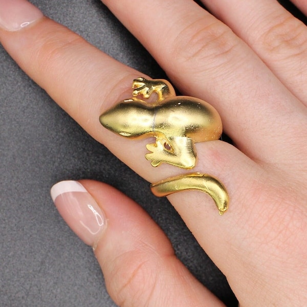 Gold Lizard Ring