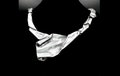 Large Silver Statement Necklace - Chunky Industrial Brutalist Design - Asymmetrical Bib Necklace - Sterling Silver / Gold Plated Set Options