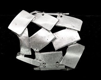 Geometric Silver Square Bracelet