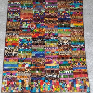 Roadways of Africa - Beautiful 36&quot;x41&quot; Quilted Art Wall Hanging signed by Artist