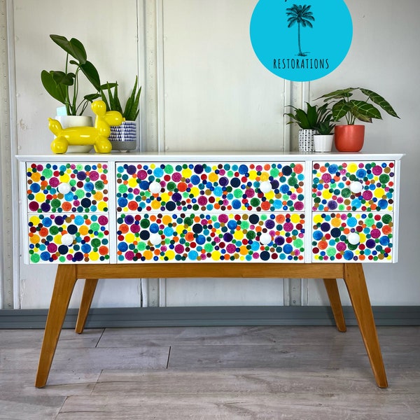 Colourful Vibrant Sideboard / Drawers