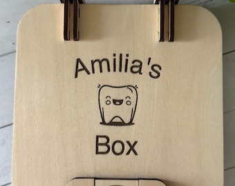 Handcrafted Baby Teeth Keepsake Box - Personalized Wooden Storage